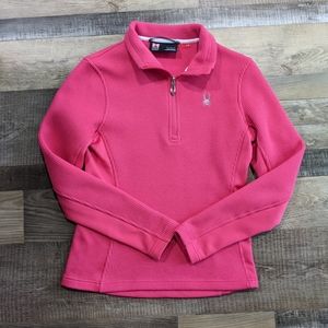 Spyder, pink quarter zip, women's small